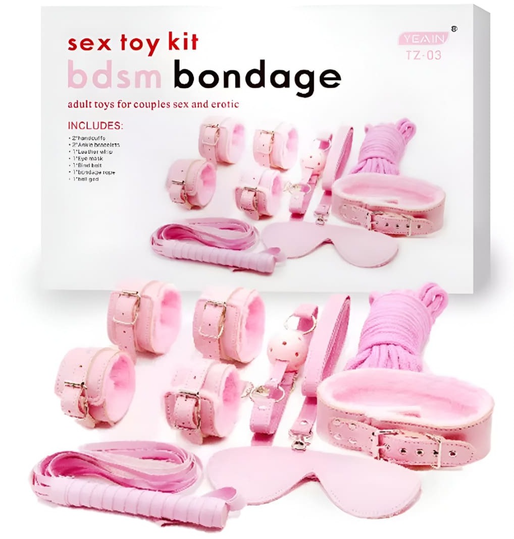 БДСМ набор розовый Yeain Bondage Kit
